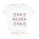 【送料無料】 Simply Sage Market レディース Tシャツ トップス Coquette Patriotic Cowgirl Boots Chart Short Sleeve Graphic Tee White(4)