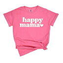 【送料無料】 Simply Sage Market レディース Tシャツ トップス Happy Mama Puff Print Garment Dyed Tees Crunchberry(4)