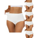 【送料無料】 アレグラ ケー レディース パンツ アンダーウェア 5 Packs Women's Elastic High-waisted Brief Brea...