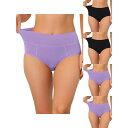 【送料無料】 アレグラ ケー レディース パンツ アンダーウェア 5 Packs Women's Cotton High Waist (available In...