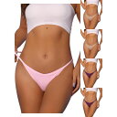【送料無料】 アレグラ ケー レディース パンツ アンダーウェア 5 Packs Women's V-waisted Underwear Ruched Invi...