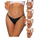 【送料無料】 アレグラ ケー レディース パンツ アンダーウェア 5 Packs Women's V-waisted Underwear Ruched Invi...