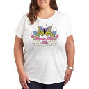 【送料無料】 ライセンス キャラクター レディース Tシャツ トップス Plus Size Happy Little Life Graphic Tee Heather Green(4)