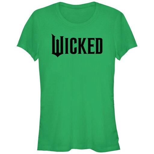【送料無料】 ライセンス キャラクター レディース Tシャツ トップス Juniors' Wicked Logo Fitted Graphic Tee Kelly 【送料無料】 ライセンス キャラクター レディース Tシャツ トップス Juniors' Wicked Logo Fitted Graphic Tee Kelly