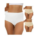 【送料無料】 アレグラ ケー レディース パンツ アンダーウェア 3 Packs Women's Elastic High-waisted Brief Brea...