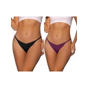 【送料無料】 アレグラ ケー レディース パンツ アンダーウェア 2 Packs Women's V-waisted Underwear Ruched Invi...