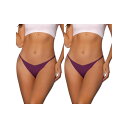 【送料無料】 アレグラ ケー レディース パンツ アンダーウェア 2 Packs Women's V-waisted Underwear Ruched Invi...