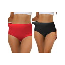 【送料無料】 アレグラ ケー レディース パンツ アンダーウェア 2 Packs Women's Elastic High-waisted Traceless ...