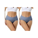【送料無料】 アレグラ ケー レディース パンツ アンダーウェア 2 Packs Women's Plus Size High Waist Stretch Br...