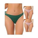 【送料無料】 アレグラ ケー レディース パンツ アンダーウェア 3 Packs Women's Unlined Underwear Satin Invisib...