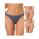 【送料無料】 アレグラ ケー レディース パンツ アンダーウェア 3 Packs Women's Unlined Underwear Satin Invisib...