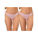 【送料無料】 アレグラ ケー レディース パンツ アンダーウェア 2 Packs Women's Unlined Underwear Satin Invisib...