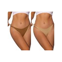 【送料無料】 アレグラ ケー レディース パンツ アンダーウェア 2 Packs Women's G-string Thongs Breathable Soft...