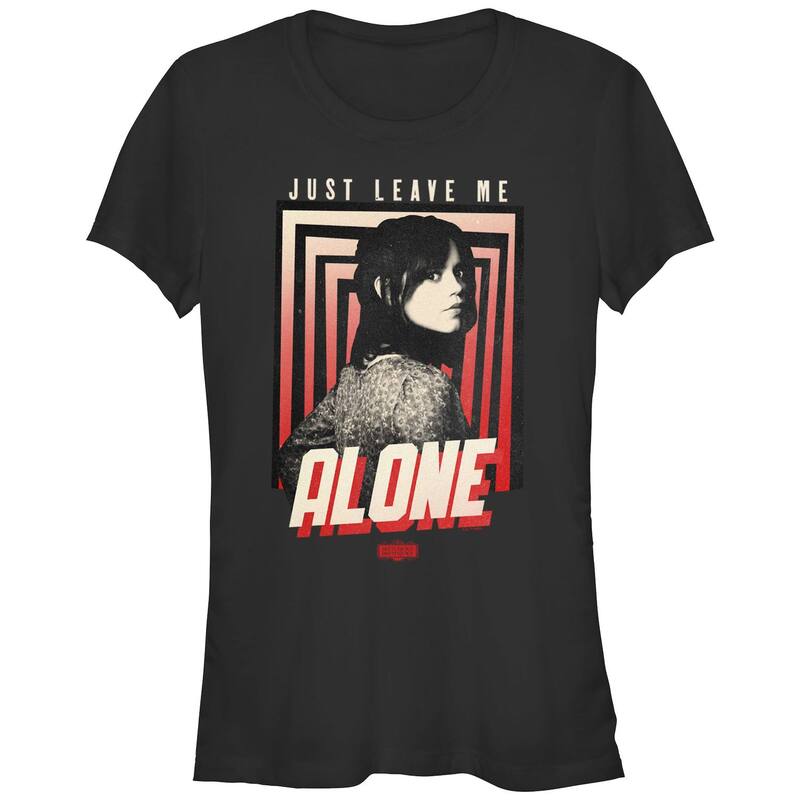 【送料無料】 ライセンス キャラクター レディース Tシャツ トップス Juniors' Beetlejuice 2 Astrid Just Leave Me Alone Fitted Graphic Tee Black