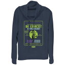 【送料無料】 ライセンス キャラクター レディース Tシャツ トップス Juniors' Beetlejuice 2 Betelgeuse The Afterlife's Leading Bio Exorcist Cowlneck Graphic Lightweight Long Sleeve Navy(4)