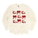 【送料無料】 Simply Sage Market レディース Tシャツ トップス Coquette Santa And Bow Chart Garment Dyed Long Sleeve Tees Ivory