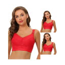 【送料無料】 アレグラ ケー レディース ブラジャー アンダーウェア 3 Packs Women's Full Coverage Wide Straps Lon...