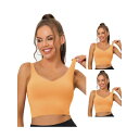 【送料無料】 アレグラ ケー レディース ブラジャー アンダーウェア 3 Packs Women's Workout Fitness Longline Wire...