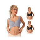 【送料無料】 アレグラ ケー レディース ブラジャー アンダーウェア 3 Packs Women's Wirefree Bra Full Coverage Pu...