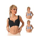 【送料無料】 アレグラ ケー レディース ブラジャー アンダーウェア 3 Packs Women's Wirefree Bra Full Coverage Pu...