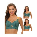 【送料無料】 アレグラ ケー レディース ブラジャー アンダーウェア 3 Packs Women's Wide Straps High Back Padded ...