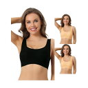 【送料無料】 アレグラ ケー レディース ブラジャー アンダーウェア 3 Packs Sports Bras For Women's Wirefree Ligh...