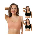 【送料無料】 アレグラ ケー レディース ブラジャー アンダーウェア 3 Packs Sports Bras For Women's Wirefree Ligh...