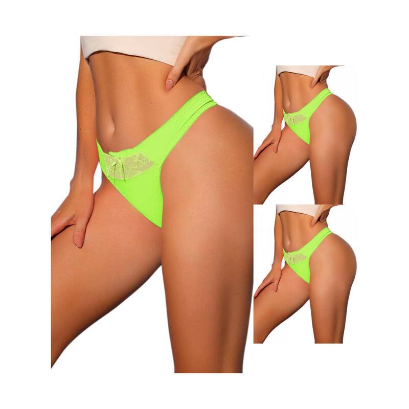 ̵ 쥰  ǥ ѥ  3 Packs Women's Low-waisted Satin Bik...