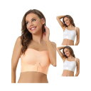 【送料無料】 アレグラ ケー レディース ブラジャー アンダーウェア 3 Packs Women's Wirefree Bras Strapless Breat...