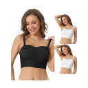 【送料無料】 アレグラ ケー レディース ブラジャー アンダーウェア 3 Packs Women's Wirefree Bras Strapless Breat...