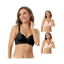 【送料無料】 アレグラ ケー レディース ブラジャー アンダーウェア 3 Packs Women's Underwire Lightly Bra Detacha...