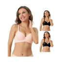 【送料無料】 アレグラ ケー レディース ブラジャー アンダーウェア 3 Packs Women's Underwire Lightly Bra Detacha...