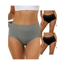 【送料無料】 アレグラ ケー レディース パンツ アンダーウェア 3 Packs Women's Cotton Underwear High-waisted L...