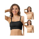 【送料無料】 アレグラ ケー レディース ブラジャー アンダーウェア 3 Packs Women's Strapless Bras Wirefree Adjus...
