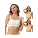 【送料無料】 アレグラ ケー レディース ブラジャー アンダーウェア 3 Packs Women's Strapless Bras Wirefree Adjus...