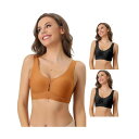 【送料無料】 アレグラ ケー レディース ブラジャー アンダーウェア 3 Packs Women's Wirefree Sports Bra Lightly B...