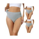 【送料無料】 アレグラ ケー レディース パンツ アンダーウェア 3 Packs Women's Hign Waist G-string Thongs Tumm...