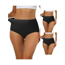 【送料無料】 アレグラ ケー レディース パンツ アンダーウェア 3 Packs Women's Elastic High-waisted Brief Brea...