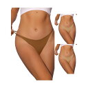 【送料無料】 アレグラ ケー レディース パンツ アンダーウェア 3 Packs Womens G-string Thongs Breathable Soft ...