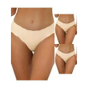 【送料無料】 アレグラ ケー レディース パンツ アンダーウェア 3 Packs Traceable Briefs No Show Stretch Solid ...
