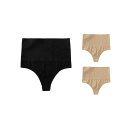 【送料無料】 アレグラ ケー レディース パンツ アンダーウェア 3 Packs Women's Tummy Control Thong Panties Sha...