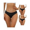 【送料無料】 アレグラ ケー レディース パンツ アンダーウェア 3 Packs Women's Underwear Mid-waisted Hipster Panties Available In Plus Size Black