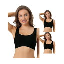 【送料無料】 アレグラ ケー レディース ブラジャー アンダーウェア 3 Packs Women's Sports Bras Wirefree Lightly ...