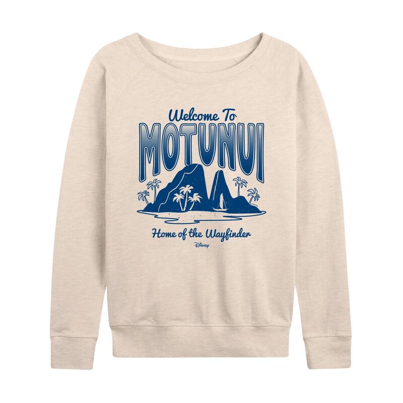 【送料無料】 ディズニー レディース Tシャツ トップス Disney's Moana 2 Women's Welcome To Motunui Lightweight French Terry Sweatshirt Birch