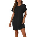 【送料無料】 cheibear レディース ナイトウェア アンダーウェア Womens Short Sleeve Casual Night Shirt Stri...