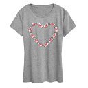 【送料無料】 ライセンス キャラクター レディース Tシャツ トップス Women's Diet Coke Can Heart Graphic Tee Heather Gray