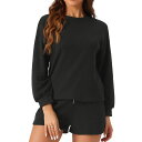 【送料無料】 cheibear レディース ナイトウェア アンダーウェア Women's Long Sleeve Shorts Sweatsuit Set 2 ...