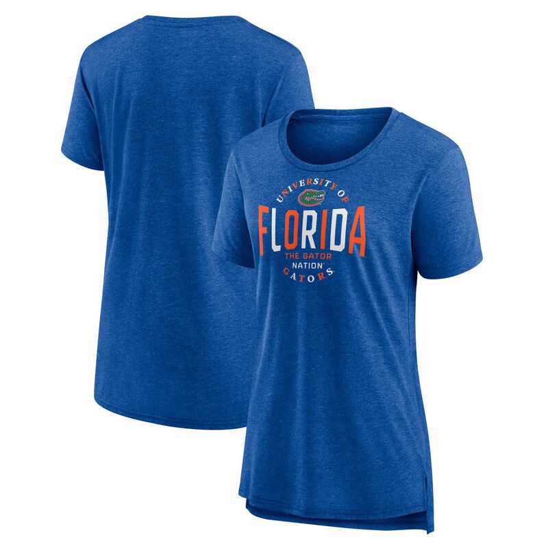 【送料無料】 ファナティクス レディース Tシャツ トップス Women's Fanatics Royal Florida Gators True Classics Break It Down Tri-Blend T-Shirt Fld Blue
