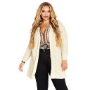 【送料無料】 アベニュー レディース ニット・セーター アウター Avenue Camilla Cable Knit Hooded Cardigan Vanil...
