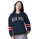 【送料無料】 スターター レディース Tシャツ トップス Women's Starter Navy Boston Red Sox Wild Card Overs...